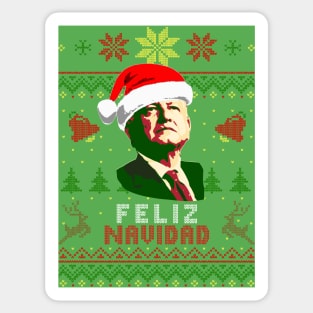 AMLO President Of Mexico Feliz Navidad Sticker